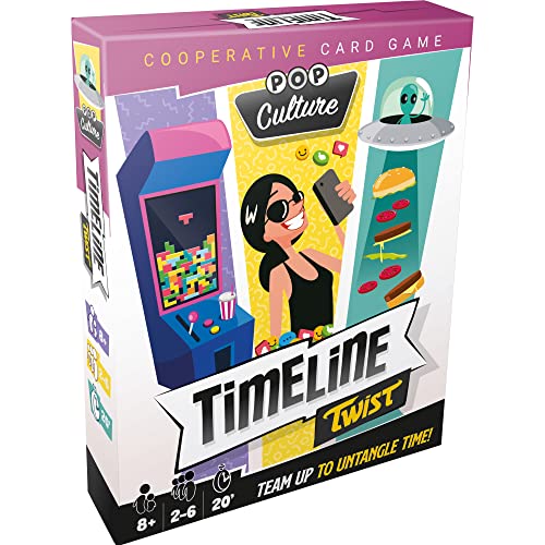 Timeline Twist Pop Culture Edition | Quizspiel | Strategiespiel | Kooperatives Spiel | Lustiges Familienspiel für Kinder und Erwachsene | ab 8 Jahren | 2-6 Spieler | Durchschnittliche Spielzeit 20 von Zygomatic