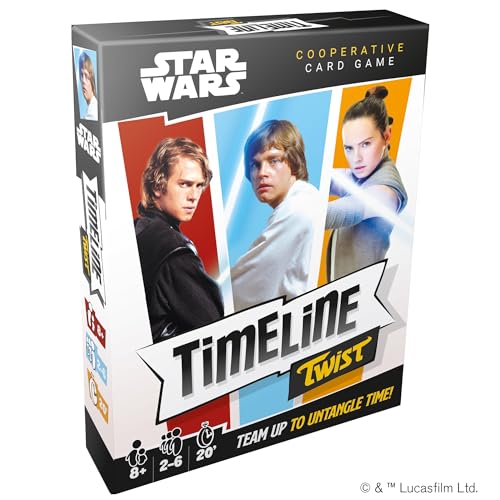 Timeline Twist Star Wars Edition - Arrangieren Sie ikonische Filmszenen! Kooperatives Quizspiel, lustiges Familienspiel für Kinder und Erwachsene, ab 8 Jahren, 2-6 Spieler, 20 Minuten Spielzeit, Timeline Twist Star Wars Edition - Arrangieren Sie ikonische Filmszenen! Kooperatives Quizspiel, lustiges Familienspiel für Kinder und Erwachsene, ab 8 Jahren, 2-6 Spieler, 20 Minuten Spielzeit, von Zygomatic