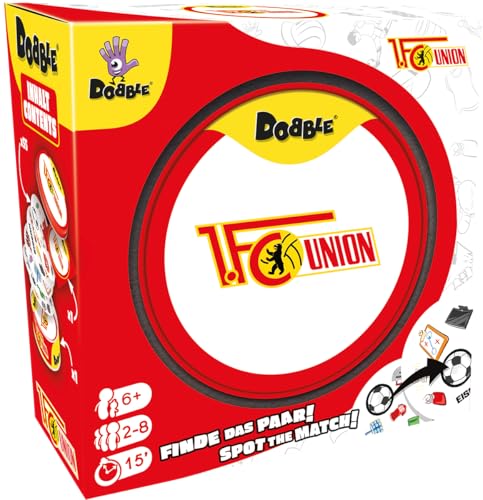 Zygomatic, Dobble 1. FC Union Berlin, Familienspiel, Kartenspiel, 2-8 Spieler, ab 6+ Jahren, 15 Minuten, Deutsch und Englisch Zygomatic, Dobble 1. FC Union Berlin, Familienspiel, Kartenspiel, 2-8 Spieler, ab 6+ Jahren, 15 Minuten, Deutsch und Englisch von Zygomatic