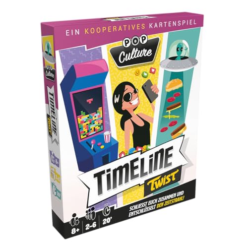 Zygomatic , Timeline Twist: Pop Culture , Familienspiel , Kartenspiel , 2-6 Spieler , Ab 8+ Jahren , 20 Minuten , Deutsch von Zygomatic
