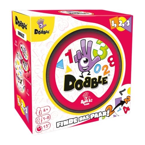 Zygomatic, Dobble 1,2,3, Eco-Sleeves, Kinderspiel, Kartenspiel, 1-5 Spieler, Ab 3+ Jahren, 10 Minuten, Deutsch von Zygomatic