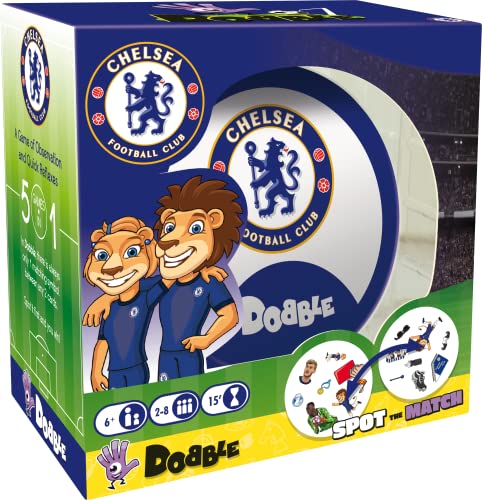 Asmodee , Dobble Chelsea, Card Game, Ages 6+, 2-8 Players, 15 Minutes Playing Time Asmodee , Dobble Chelsea, Card Game, Ages 6+, 2-8 Players, 15 Minutes Playing Time von Zygomatic