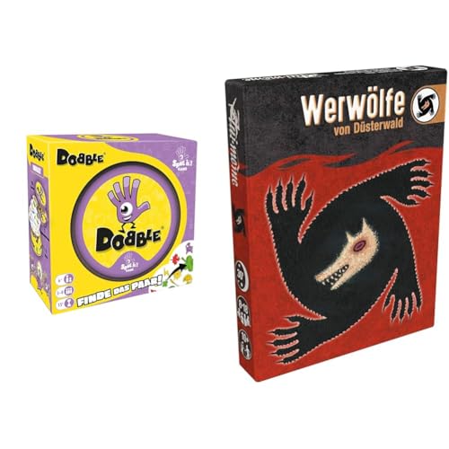 Zygomatic Dobble Classic, Eco-Sleeves, Kartenspiel, 2-8 Spieler, Ab 6+ Jahren, 15 Minuten + Werwölfe von Düsterwald, Grundspiel, Deduktionsspiel, 8-18 Spieler, Ab 10+ Jahren, 30+ Minuten, Deutsch Zygomatic Dobble Classic, Eco-Sleeves, Kartenspiel, 2-8 Spieler, Ab 6+ Jahren, 15 Minuten + Werwölfe von Düsterwald, Grundspiel, Deduktionsspiel, 8-18 Spieler, Ab 10+ Jahren, 30+ Minuten, Deutsch von Zygomatic