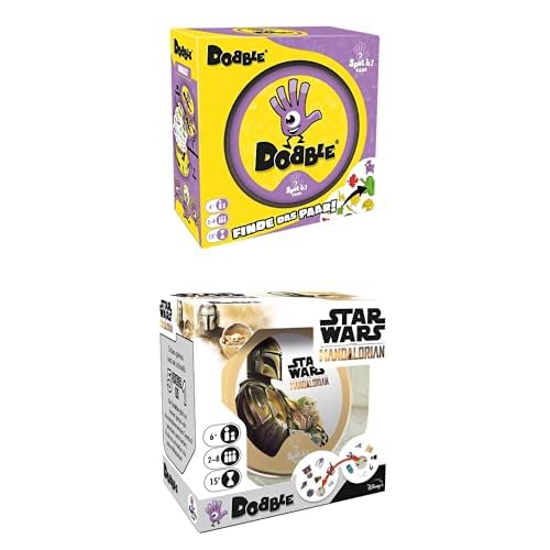 Zygomatic Dobble Classic + Dobble Star Wars, Reaktionsspiel für die ganze Familie, Eco-Sleeves, Familienspiel und Kartenspiel, 2-8 Spieler, Ab 6+ Jahren, 15 Minuten, Deutsch Zygomatic Dobble Classic + Dobble Star Wars, Reaktionsspiel für die ganze Familie, Eco-Sleeves, Familienspiel und Kartenspiel, 2-8 Spieler, Ab 6+ Jahren, 15 Minuten, Deutsch von Zygomatic