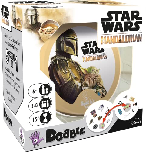 Asmodee , Dobble Star Wars Mandalorian, Card Game, Ages 6+, 2-8 Players, 15 Minutes Playing Time - Englische Sprache von Asmodee
