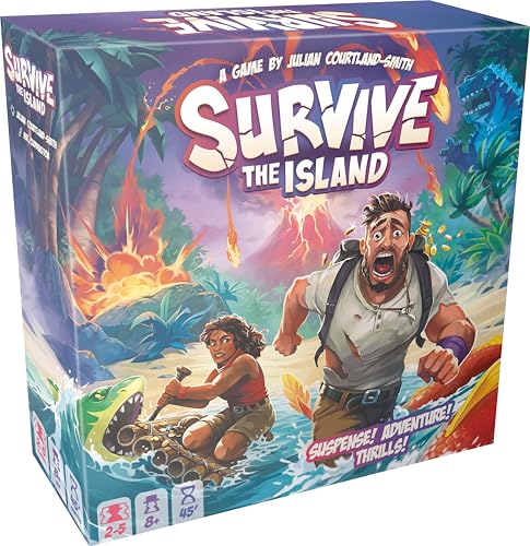 Zygomatic Survive The Island Brettspiel, ab 8 Jahren, 2-5 Spieler, 45 Minuten Spieldauer von Zygomatic