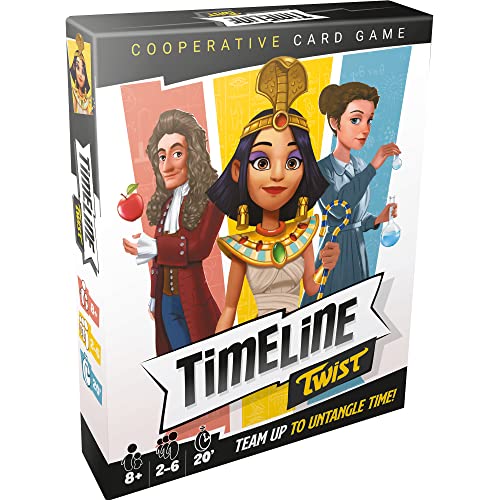 Zygomatic Timeline Twist Kartenspiel | Quizspiel | Strategiespiel | Kooperatives Spiel | lustiges Familienspiel für Kinder und Erwachsene | ab 8 Jahren | 2-6 Spieler | Spielzeit von Zygomatic