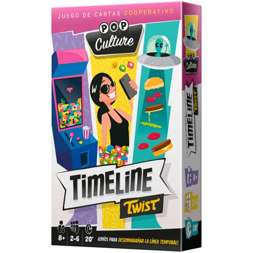 Zygomatic Timeline Twist Pop Culture | Lernkartenspiel | kooperatives Spiel | ab 7 Jahren | 2 bis 8 Spieler | 15 Minuten pro Spiel | Spanisch von Zygomatic