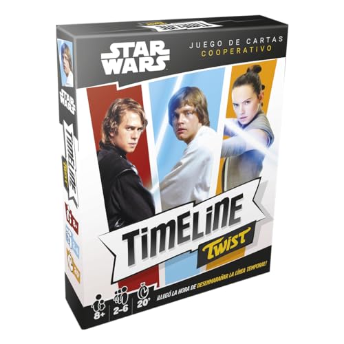 Zygomatic Timeline Twist Star Wars, kooperatives Kartenspiel für Erwachsene und Familien, ab 7 Jahren, 2 bis 8 Spieler, 15 Minuten pro Spiel, Spanisch von Zygomatic