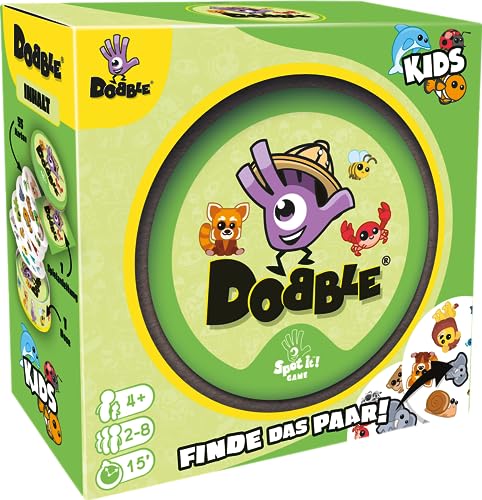 Zygomatic | Dobble Kids | Eco-Sleeves | Kinderspiel | Kartenspiel | 2-8 Spieler | Ab 4+ Jahren | 15 Minuten | Deutsch von Asmodee