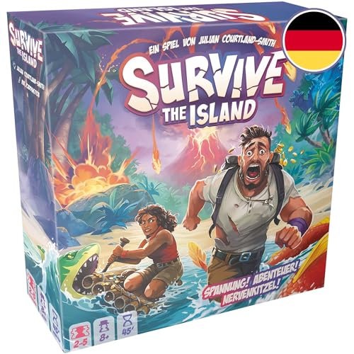 Zygomatic, Survive The Island, Familienspiel, Brettspiel, 2-5 Spieler, ab 8+ Jahren, 45 Minuten, Deutsch von Zygomatic