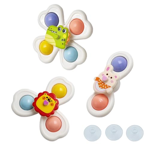 3 Pieces Saugnapf-Spielzeug für Babys ab 3 Monaten, Baby Spinner mit starkem Saugnapf, Fidget Spinner & Greifling für Kinder 3 Pieces Saugnapf-Spielzeug für Babys ab 3 Monaten, Baby Spinner mit starkem Saugnapf, Fidget Spinner & Greifling für Kinder von Zyluniy
