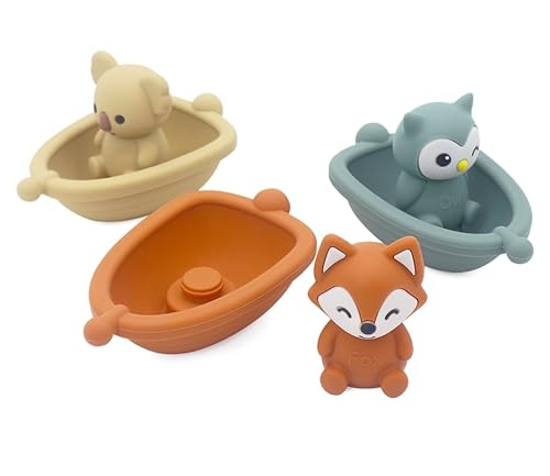 Badewannenspielzeug, 6 Stück Wasserspielzeug Kinder, Tierische Spritztiere Boote Badespielzeug Set aus Silikon, wasserspielzeug wasserspass Baby, Tier Badespielzeug für Babys Badewannenspielzeug, 6 Stück Wasserspielzeug Kinder, Tierische Spritztiere Boote Badespielzeug Set aus Silikon, wasserspielzeug wasserspass Baby, Tier Badespielzeug für Babys von Zyluniy