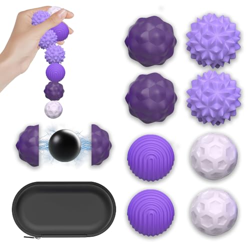 Zyluniy 8 Stück Magnetische Fidget Toy, Anti Stress Bälle für Kinder & Erwachsene, Magnetische Sensorik Bälle als Sensory Toys, Stress Bälle Mit Silikonhülle, Perfekt gegen Stress & Unruhe (violett) Zyluniy 8 Stück Magnetische Fidget Toy, Anti Stress Bälle für Kinder & Erwachsene, Magnetische Sensorik Bälle als Sensory Toys, Stress Bälle Mit Silikonhülle, Perfekt gegen Stress & Unruhe (violett) von Zyluniy