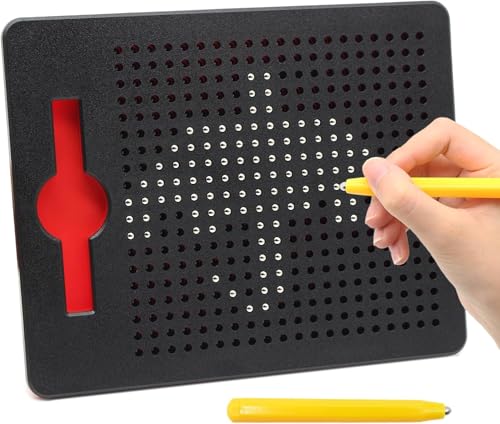 Zyluniy Magnetische Zeichenbretter Magnettafel Kinder, Magnetische Zeichentafel mit Kugel und Stift, Magnetspiel für Kinder, Magnetspiel Maltafel Spielzeug Geschenk für Kinder ab 3 Jahre Schul Familie von Zyluniy