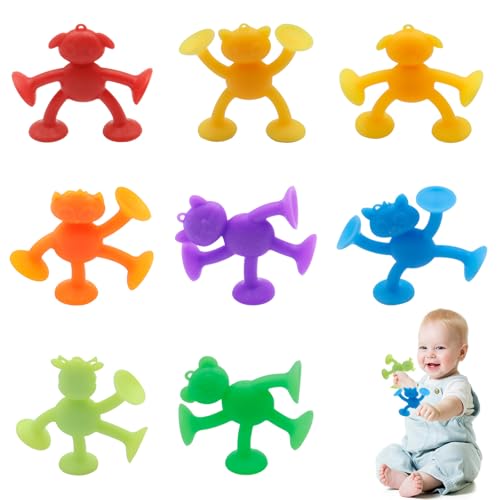 Zyluniy Saugnapf Spielzeug Kinder, 8 Stück Niedliche Tierische Saugnapf Tiere Set, Sensorik Reise Spielzeug, Badewannen Spielzeug, Badespielzeug aus Silikon für Baby & Kleinkinder Zyluniy Saugnapf Spielzeug Kinder, 8 Stück Niedliche Tierische Saugnapf Tiere Set, Sensorik Reise Spielzeug, Badewannen Spielzeug, Badespielzeug aus Silikon für Baby & Kleinkinder von Zyluniy