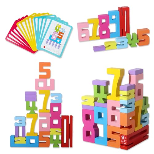 Zyluniy Zahlenbausteine, 20 Stück Holz Zahlenblock Spielzeug, Wooden Number Building Blocks mit 15 Lernkarten für Kinder, hölzerne Zahl Bausteine Geschenke für Mädchen Jungen Kinder Zyluniy Zahlenbausteine, 20 Stück Holz Zahlenblock Spielzeug, Wooden Number Building Blocks mit 15 Lernkarten für Kinder, hölzerne Zahl Bausteine Geschenke für Mädchen Jungen Kinder von Zyluniy