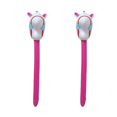 Zymoplas 2 teilige Kantenversiegelungstechnologie, Cartoon Spielzeug Pferdekopf Stick, und es Wird Keine Schmerzen geben, wenn Sie auf den Körper treffen. PVC Spielstütze, Rosa von Zymoplas