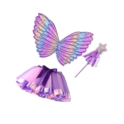 Zymoplas Entzückende und stilvolle Kinder Feenkostüm Sets für jeden Anlass, Mädchen Röcke, Engelsflügel Kostüm, Polyester, Geschenke, süß Zymoplas Entzückende und stilvolle Kinder Feenkostüm Sets für jeden Anlass, Mädchen Röcke, Engelsflügel Kostüm, Polyester, Geschenke, süß von Zymoplas