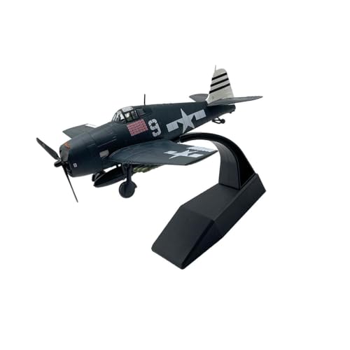 Zymoplas Exquisites F6F Fighter Modellflugzeug im Maßstab 1:72 mit Ständer, elegantes Desktop-Display von Zymoplas