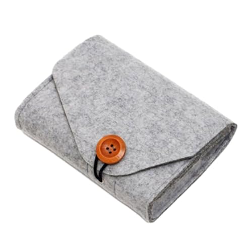 Zymoplas Kompakte und leichte Powerbank Aufbewahrungstaschen für unterwegs. Filz Reisekabel Organizer Tasche, einfach zu komprimieren und tragbar, hellgrau Zymoplas Kompakte und leichte Powerbank Aufbewahrungstaschen für unterwegs. Filz Reisekabel Organizer Tasche, einfach zu komprimieren und tragbar, hellgrau von Zymoplas