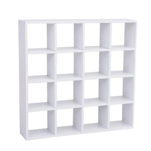Zymoplas Mini Regal aus Holz 1/12 Dekoration Miniaturmaterial DIY Requisite Einfaches exquisites Raumschmuck Rack Modell für Szenenlayout von Zymoplas