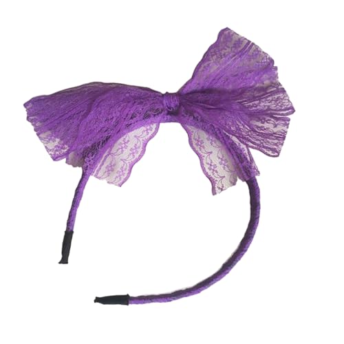 Zymoplas Spitze Schleife Stirnband Retro Vintage Haarband Kostüm Clip on Elegante Dekorationen Weihnachten Mutter Weiblich Teenager Mädchen, Geben Sie 5 ein von Zymoplas