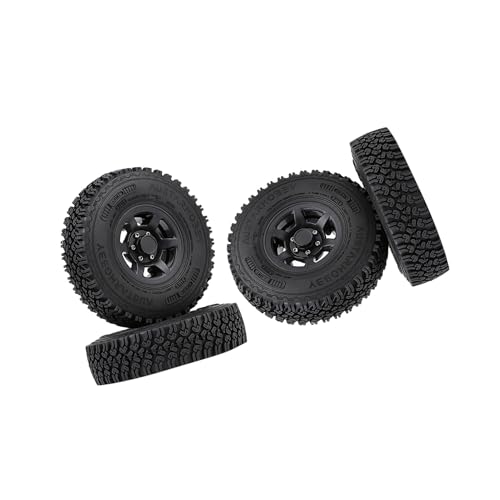 Zymoplas Stylisches 4-teiliges RC-Reifen und Felgen-Set 55 für 1/10 Buggy für Geländewagen, verbesserte Handhabung von Zymoplas