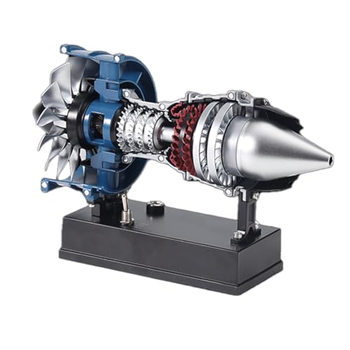 Zynflow Mini Aero Turbofan Motormodell, Motormodellbausatz mit hochrestaurierter, überragender Leistung, Metallmaterial, ausgehöhltes Design für Desktop-Display und Sammlung Zynflow Mini Aero Turbofan Motormodell, Motormodellbausatz mit hochrestaurierter, überragender Leistung, Metallmaterial, ausgehöhltes Design für Desktop-Display und Sammlung von Zynflow