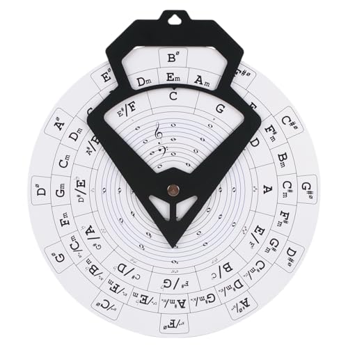 Zyntora Gitarren-Akkord-Diagramm | Wandmontierte Gitarre Musiktheorie Disc – Buchassistent Trainer Instrumentenrad für Anfänger Lernen Melodie Praxis von Zyntora