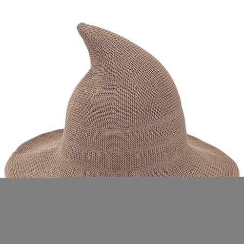 Zyntora Hexenhüte für Frauen – gestrickter Cosplay-Hut mit spitzem Hexenhut – Verkleidungszubehör, Cosplay-Kopfbedeckung für Spukhaus, Damen-Events, Süßes oder Saures, Urlaubsphase von Zyntora