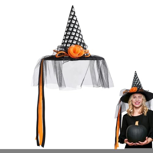 Zyntora Hexenhut für Halloween, breite Krempe, Partyzubehör, Kopfbedeckung, Mützen, Kostüm für Erwachsene, Kinder, Outdoor, Hof, Bar, Innenbereich, Zuhause Zyntora Hexenhut für Halloween, breite Krempe, Partyzubehör, Kopfbedeckung, Mützen, Kostüm für Erwachsene, Kinder, Outdoor, Hof, Bar, Innenbereich, Zuhause von Zyntora