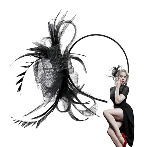 Zyntora Hut Stirnband - Fascinator Kopfbedeckung,Kleine Hüte Netzhauben Haarschmuck Täglich Damen Feste Kostümpartys Gesellschaftliche Anlässe Hochzeiten von Zyntora