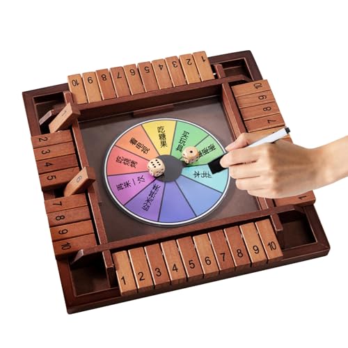 Zyntora Würfelspiele Für Kinder,Holz Mathe Würfelspiel | Vierseitiges Zahlen Schach Spiel für Eltern Kind Erwachsene Schüler Männer,Eltern Kind Interaktion Familienfeier Reise Hausbar Geselligkeit von Zyntora