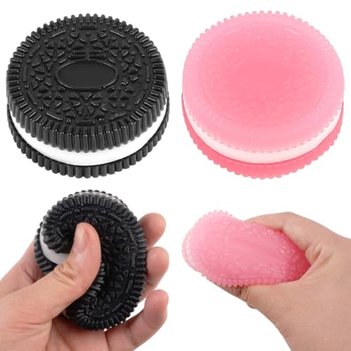 2 Stück Keks Stressabbau Spielzeug, Squeeze Biscuit, Keks Stressabbauspielzeug, Biscuit Stress Relief Toy, Cookie Stress Relief Toy für Angst,Antistress Spielzeug für Geburtstag und Party,Schwarz,Pink 2 Stück Keks Stressabbau Spielzeug, Squeeze Biscuit, Keks Stressabbauspielzeug, Biscuit Stress Relief Toy, Cookie Stress Relief Toy für Angst,Antistress Spielzeug für Geburtstag und Party,Schwarz,Pink von Zyren
