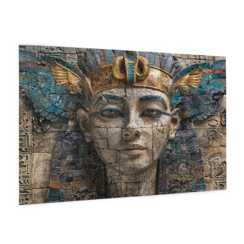 Ägypten Puzzle 5000 Teile Erwachsene Puzzle Pharao Muster Design mit Geschenkbox-Verpackung als Geschenk für Frauen, Anspruchsvolle Familienaktivität für Anfänger, Zimmer Deko 105 x 156 cm -1120y von Zyupwjyy