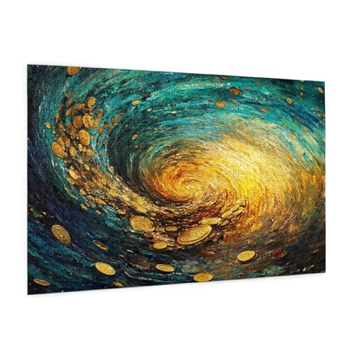 Abstrakt Puzzle 2000 Teile Erwachsene Puzzle Landschaft Muster Design mit Geschenkbox-Verpackung als Geschenk für Frauen, Anspruchsvolle Familienaktivität für Anfänger, Zimmer Deko 99 x 70 cm -48y von Zyupwjyy
