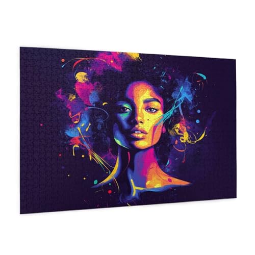 Abstrakt Puzzle 5000 Teile Erwachsene Puzzle Frau Muster Design mit Geschenkbox-Verpackung als Geschenk für Frauen, Anspruchsvolle Familienaktivität für Anfänger, Zimmer Deko 105 x 156 cm -53y von Zyupwjyy