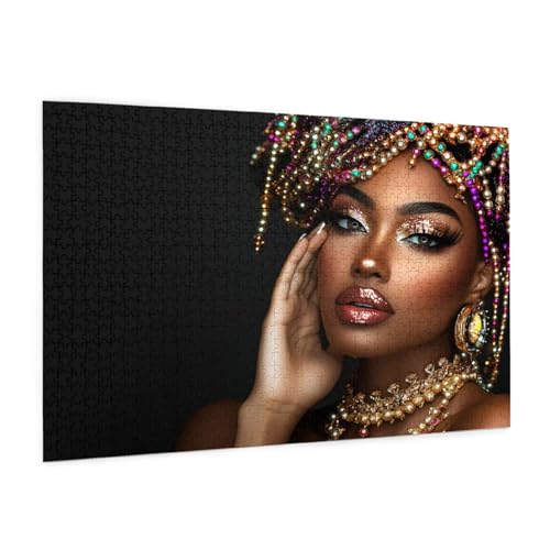 Afrika Puzzle 1000 Teile Erwachsene Puzzle Frau Muster Design mit Geschenkbox-Verpackung als Geschenk für Frauen, Anspruchsvolle Familienaktivität für Anfänger, Zimmer Deko 75 x 50 cm -1418y Afrika Puzzle 1000 Teile Erwachsene Puzzle Frau Muster Design mit Geschenkbox-Verpackung als Geschenk für Frauen, Anspruchsvolle Familienaktivität für Anfänger, Zimmer Deko 75 x 50 cm -1418y von Zyupwjyy