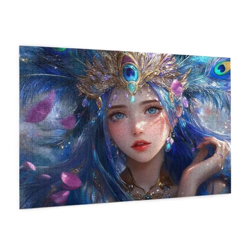 Anime Puzzle 1000 Teile Erwachsene Puzzle Mädchen Muster Design mit Geschenkbox-Verpackung als Geschenk für Frauen, Anspruchsvolle Familienaktivität für Anfänger, Zimmer Deko 75 x 50 cm -132y von Zyupwjyy