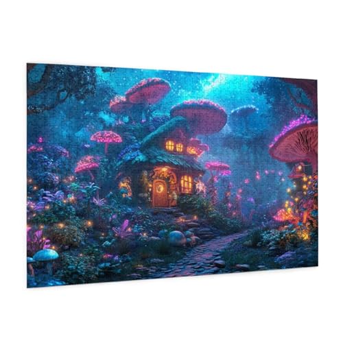 Anime Puzzle 1000 Teile Erwachsene Puzzle Wald Muster Design mit Geschenkbox-Verpackung als Geschenk für Frauen, Anspruchsvolle Familienaktivität für Erwachsene Anfänger, Zimmer Deko 75 x 50 cm -103y von Zyupwjyy