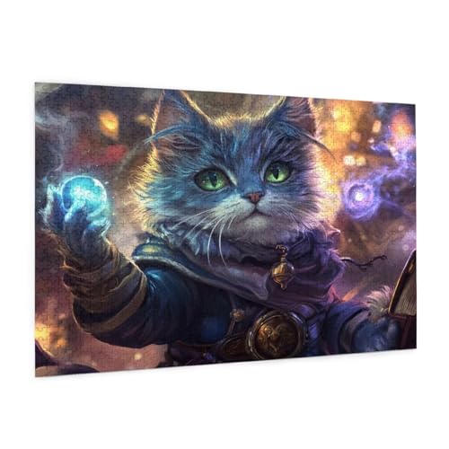Anime Puzzle 2000 Teile Erwachsene Puzzle Katze Muster Design mit Geschenkbox-Verpackung als Geschenk für Frauen, Anspruchsvolle Familienaktivität für Erwachsene Anfänger,Zimmer Deko 99 x 70 cm -115y von Zyupwjyy