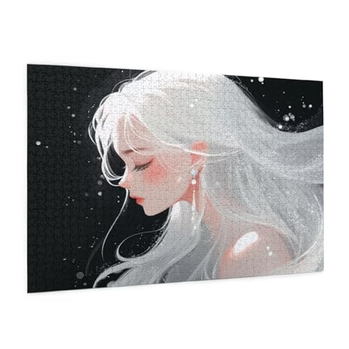 Anime Puzzle 2000 Teile Erwachsene Puzzle Mädchen Muster Design mit Geschenkbox-Verpackung als Geschenk für Frauen, Anspruchsvolle Familienaktivität für Anfänger, Zimmer Deko 99 x 70 cm -120y von Zyupwjyy