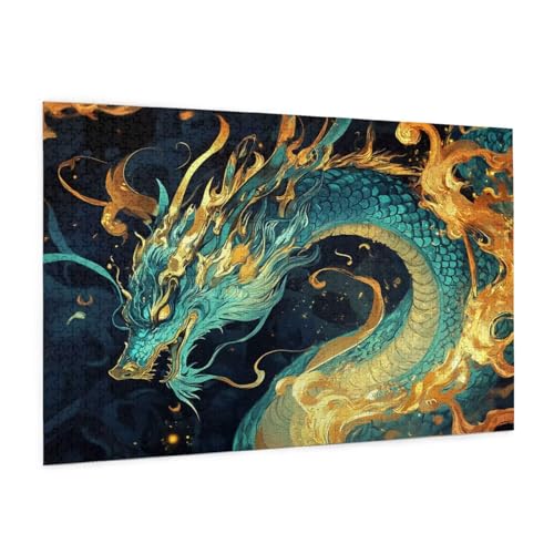 Anime Puzzle 5000 Teile Erwachsene Puzzle Drachen Muster Design mit Geschenkbox-Verpackung als Geschenk für Frauen, Anspruchsvolle Familienaktivität für Anfänger, Zimmer Deko 105 x 156 cm -111y von Zyupwjyy