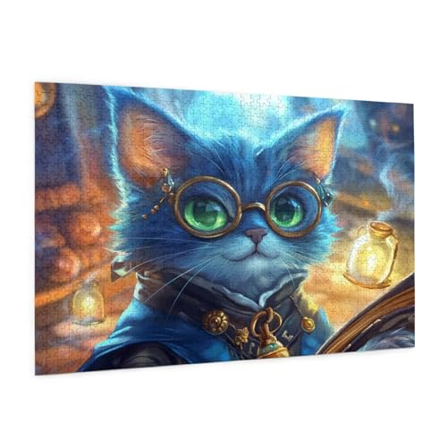 Anime Puzzle 5000 Teile Erwachsene Puzzle Katze Muster Design mit Geschenkbox-Verpackung als Geschenk für Frauen, Anspruchsvolle Familienaktivität für Anfänger, Zimmer Deko 105 x 156 cm -116y von Zyupwjyy