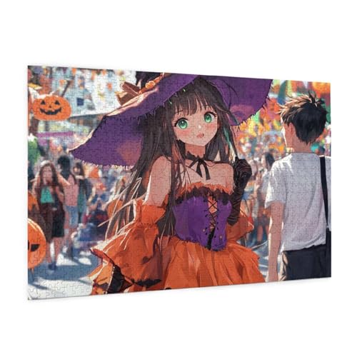 Anime Puzzle 5000 Teile Erwachsene Puzzle Mädchen Muster Design mit Geschenkbox-Verpackung als Geschenk für Frauen, Anspruchsvolle Familienaktivität für Anfänger, Zimmer Deko 105 x 156 cm -126y von Zyupwjyy