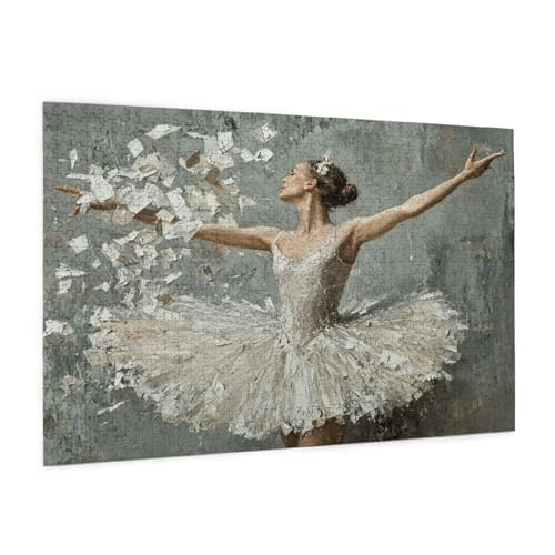 Ballett Puzzle 2000 Teile Erwachsene Puzzle Mädchen Muster Design mit Geschenkbox-Verpackung als Geschenk für Frauen, Anspruchsvolle Familienaktivität für Anfänger, Zimmer Deko 99 x 70 cm -1145y von Zyupwjyy