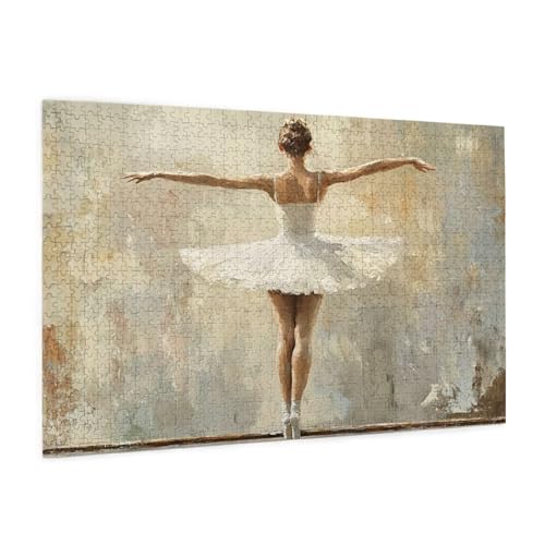 Ballett Puzzle 5000 Teile Erwachsene Puzzle Tänzer Muster Design mit Geschenkbox-Verpackung als Geschenk für Frauen, Anspruchsvolle Familienaktivität für Anfänger, Zimmer Deko 105 x 156 cm -1147y von Zyupwjyy
