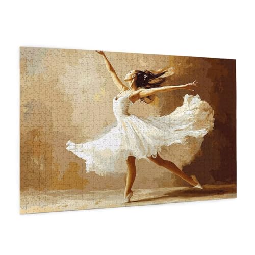 Ballett Puzzle 5000 Teile Erwachsene Puzzle Tänzer Muster Design mit Geschenkbox-Verpackung als Geschenk für Frauen, Anspruchsvolle Familienaktivität für Anfänger, Zimmer Deko 105 x 156 cm -1148y von Zyupwjyy