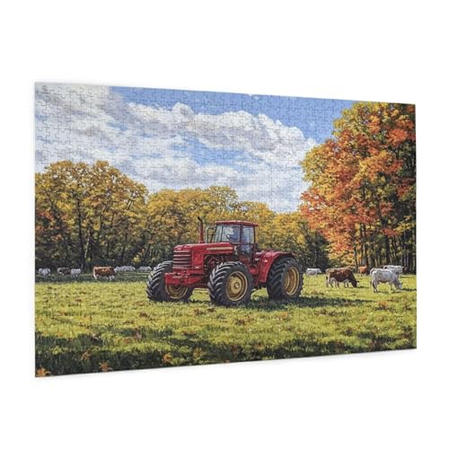 Bauernhof Puzzle 1000 Teile Erwachsene Puzzle Traktor Muster Design mit Geschenkbox-Verpackung als Geschenk für Frauen, Anspruchsvolle Familienaktivität für Anfänger, Zimmer Deko 75 x 50 cm -951y Bauernhof Puzzle 1000 Teile Erwachsene Puzzle Traktor Muster Design mit Geschenkbox-Verpackung als Geschenk für Frauen, Anspruchsvolle Familienaktivität für Anfänger, Zimmer Deko 75 x 50 cm -951y von Zyupwjyy